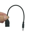 3.5mm black car Aux audio cable to USB audio cable car electronics for Play Music car audio cable USB headphone converter. 