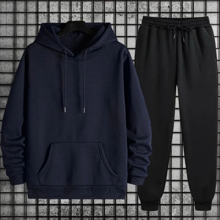 Autumn%20Winter%20Solid%20Color%20Hoodie%20and%20Sweatpants%20Men's%20Tracksuit%20Urban%20Casual%20Fashion%20Sportswear%20Male%20Daily%20Training%20Jogging%20Suit%20-%20Image%203