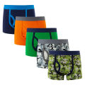 5 pieces/set of boys' cute boxer briefs cotton comfortable underwear. 