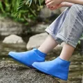 1Pair Reusable Latex Waterproof Rain Shoes Covers Slip Resistant Rubber Rain Boot Overshoes Outdoor Walking Shoes Cover. 