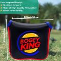 Funny Golf Headcover Golf Club Head Covers Bogey King PU Leather Golf Blade Mallet Putter Cover, Golf Accessories for Day. 