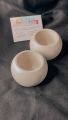 White Concrete Round Pot -  Customise Rustic Concrete Pot, Minimalist Concrete Planter, Tabletop and Shelf Concrete Decoration, Home and Office Gift. 