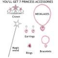 Good Witch Glinda Costume Pink Dress With Crown Magic Wand And Gloves For Wicked Girls Halloween Cosplay Birthday Prom Outfits. 