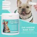 Dog & Cat Ear Cleanser Relief Finger Wipes | Ear Cleaning Finger Wipes for Dogs and Cats | Disposable Pet Ear Cleaner Wipes | Relieve Itch. 