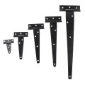 Black Paint T Shape Triangle Hinge Cabinet Shed Wooden Door Gate Hinges Hardware.