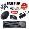 USB keyboard optical mouse -mouse pad- and hub -with free one OTG -gaming combo pack. 