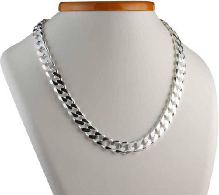 Stainless Steel Silver Chain For Men Boys Pearl Sterling Silver Plated Stainless Steel Chain