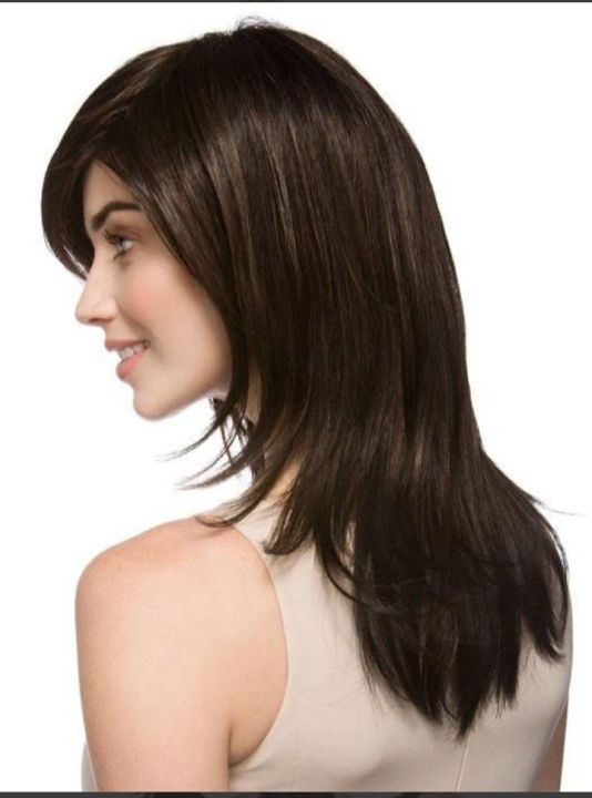 Simple 3 layer Black Colour Hair Wig For Girls and Women