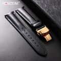 Leather Watchband 18mm 20mm 22mm Men's and Women's Replacement Casual Strap With Automatic Butterfly Clasp Watch Strap.