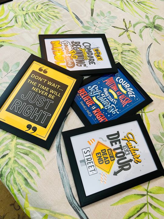 4%20Pcs%20Motivational%20Frame%20Customized%20A4%20Size%20Black%20Frame%20PVC%20Higher%20Quality%20Picture%20Prints%20-%20Image%202