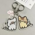 NEW 1pair Cute Cat Keychain Pendant, Matching Couple Backpack Keychain. 