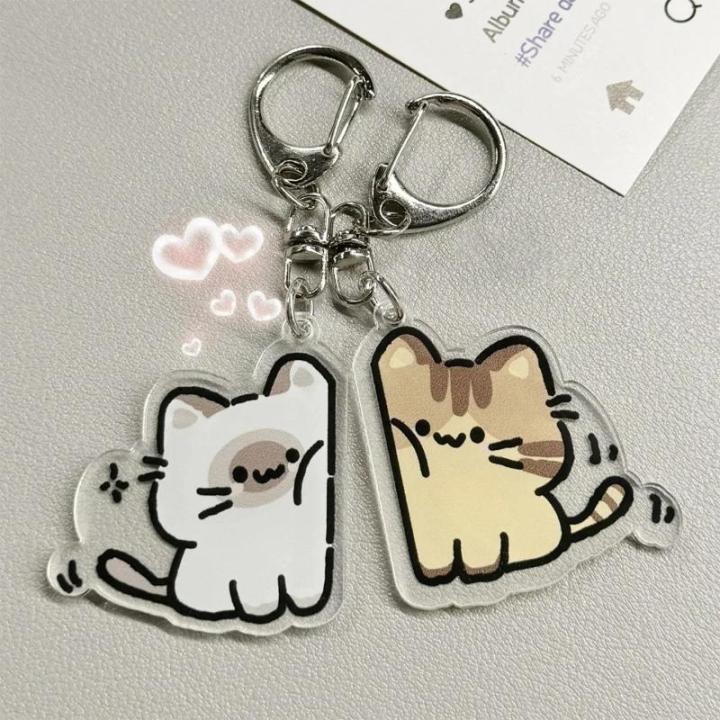 NEW%201pair%20Cute%20Cat%20Keychain%20Pendant,%20Matching%20Couple%20Backpack%20Keychain%20-%20Image%204