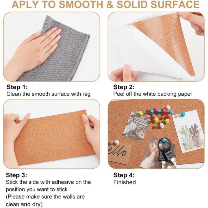 98x6%20Inch%20Self-Adhesive%20Cork%20Roll%201/8inch%20Thick%20Backed%20Cork%20Boards%20Mat%20Strong%20Self-Adhesive%20Corkboard%20for%20Wall%20Furnitures%20Party%20-%20Image%204