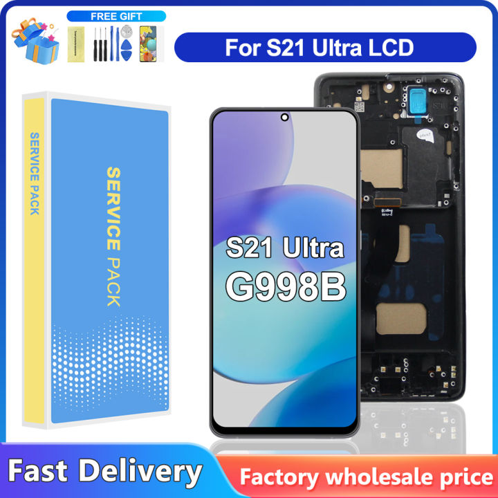 S21 Ultra TFT Screen Replacement For Samsung S21 Ultra 5G G998B G998B/DS SM-G9980 Lcd Display Digital Touch Screen with Frame