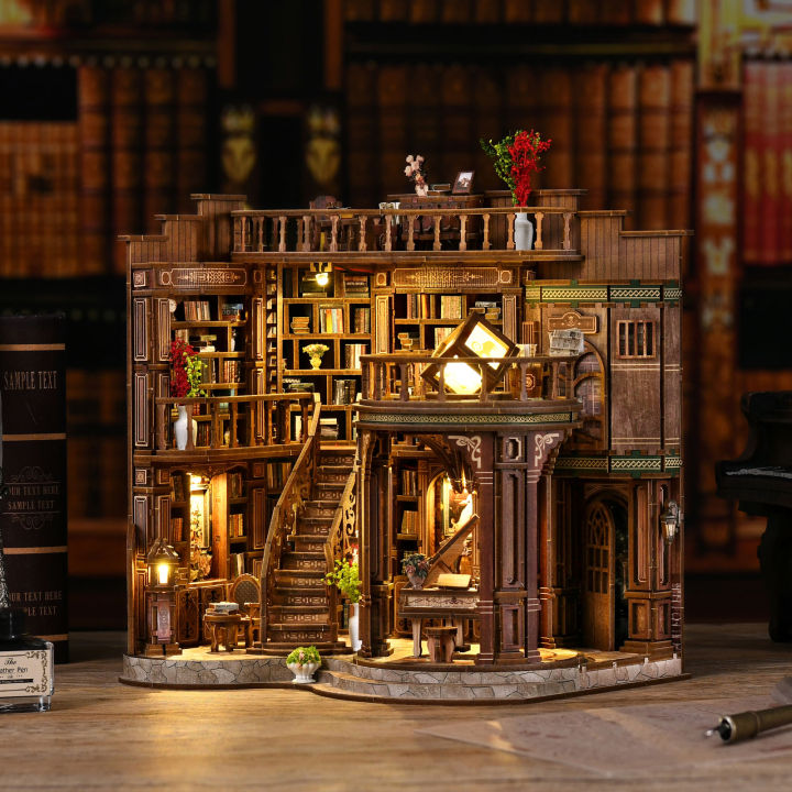 Book house assembly, architecture, book models, ornaments, miniature ...