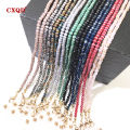 Handmade Fashion Reading Glasses Chain For Women Sunglasses Cords 3mm Electroplated Lanyard Beaded Eyewear Masks  Wholesale. 
