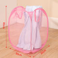 Folding Dirty Laundry Sorting Basket Washing Frame Bathroom Cloth Mesh Storage Bag Frame Bucket Laundry Organizers Storage Pouch. 