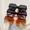 2PCS Brand Designer Fashion Oversized Sunglasses Women Plastic Female Big Frame Gradient Sun Glasses UV400 gafas de sol mujer. 
