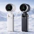 Popular Mini High-Speed Handheld Turbo Fan Smart Digital Display Wearable Personal Desk/Turbo Fan Handheld Rechargeable Fan Multicolor Portable Mini Hand Fan USB Rechargeable Foldable Hanging Neck Fan USB Mini Portable Small Turbo Fan.