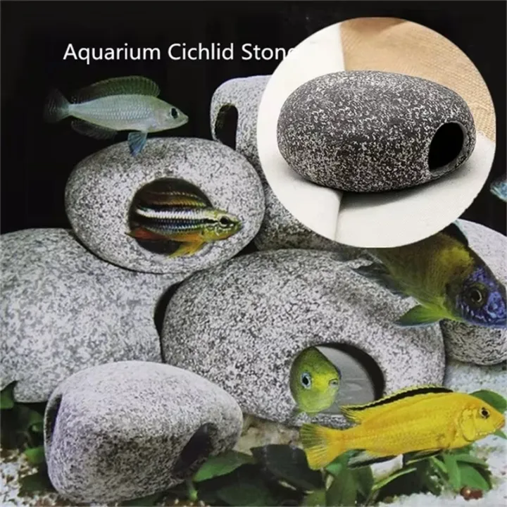 1pc%20Aquarium%20Cichlid%20Stone%20Ceramics%20Rock%20Cave%20Aquarium%20Fish%20Tank%20Pond%20Shrimp%20Breeding%20Ornament%20Landscaping%20Decoration%20Marbles%20-%20Image%202