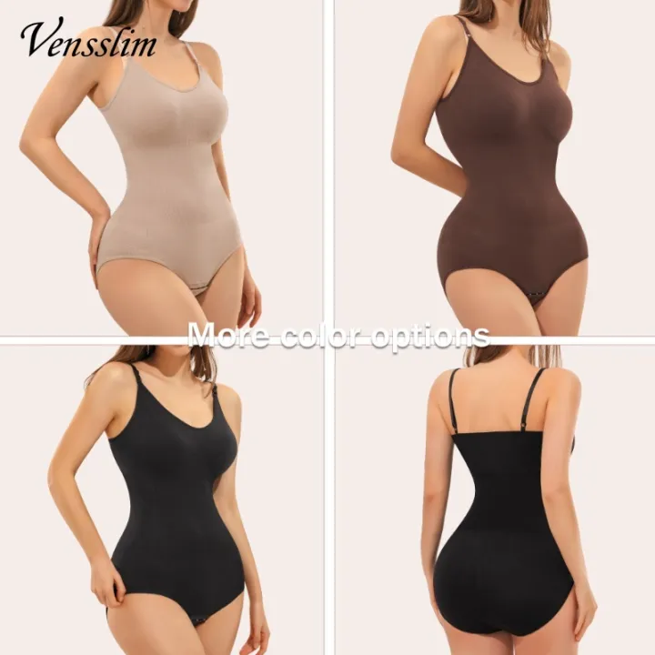 Vensslim%20Women%20Tummy%20Control%20Shapewear%20Waist%20Trainer%20Panties%20Full%20Body%20Shaper%20Adjustable%20Strap%20V-Neck%20Hooks%20Slimming%20Bodysuit%20-%20Image%204