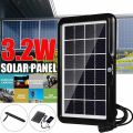 Solar Panel 6V 3.2W  With Phone Charger Set 3.2W Portable Solar Panel 6V Solar Cell Portable Sun Power Waterproof 5 In 1 USB Charger Mobile Fan Power Bank For Phone. 