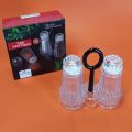 NOVEL ACRYLIC TRANSPARENT PLASTIC SALT & PEPPER SHAKER TABLE SET. 