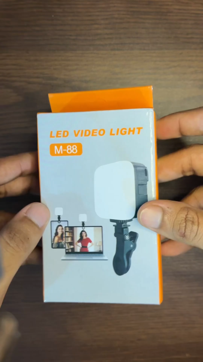 M88 LED Video Light for Mobile & Laptop | Rechargeable Portable Fill Light for Video Call, Live Streaming & Content Creation
