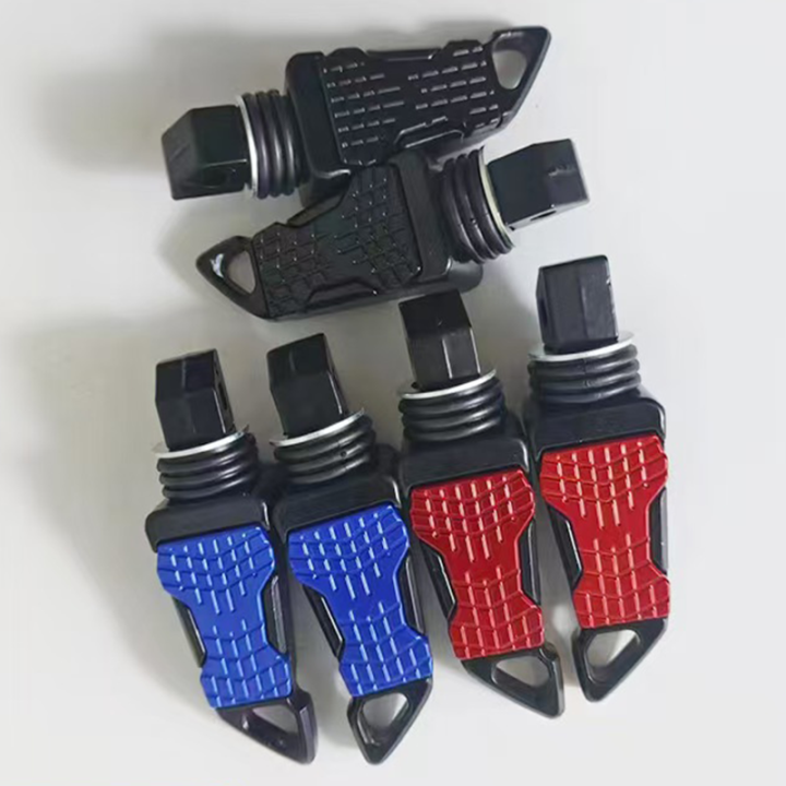Universal Motorcycle Rear Passenger Foot Pegs Pedals Footrest For Motorcycle Scooter ATV E-Bike Front Foot Rests Aluminium Alloy