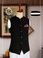Black And Blue Color WAISTCOAT For Men and Boys Same Like IMRAN KHAN Waistcoat. 