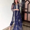 THAZAB Fancy Organza 3pcs Stitched suit for women. 