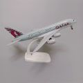 AIR QATAR Airways Airbus 380  Airplane Model Diecast Plane Model Aircraft w Wheels Landing Gears. 