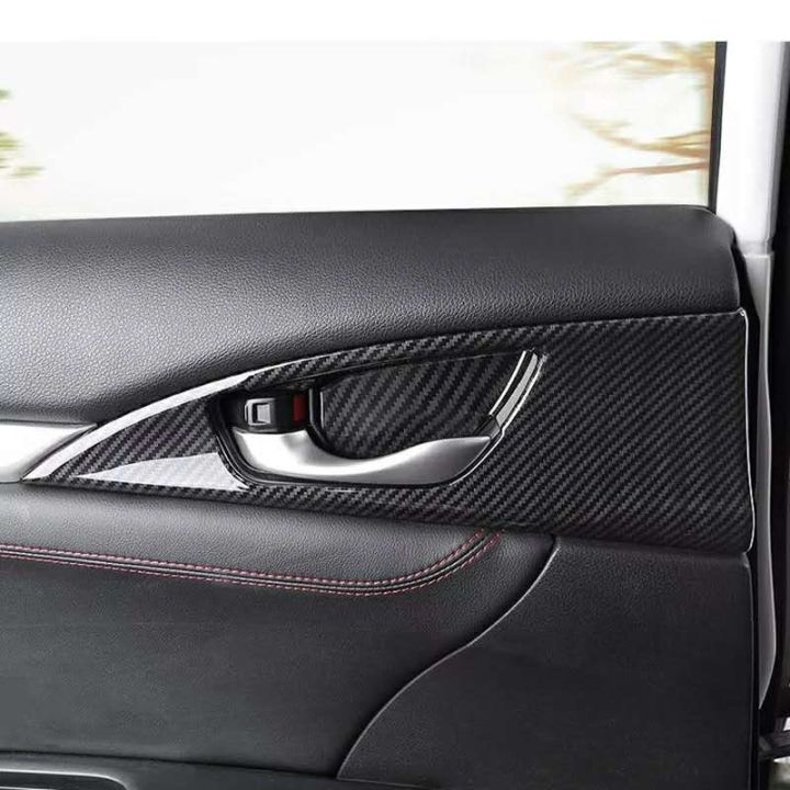 Honda Civic X interior handle carbon fibre trims