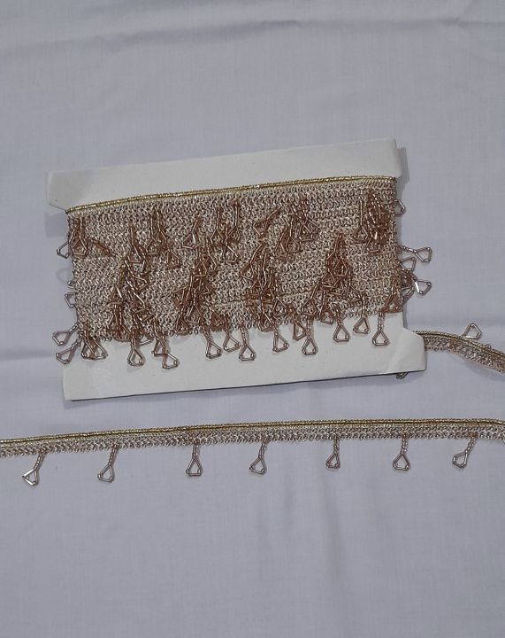 1%20Gaz/Yard%20Tri%20Latkan%20Lace/%20Tassel%20Style%20Lace/%20Laces%20for%20Clothes/%20Laces%20for%20Dress/%20Latest%20Design%20Lace%20-%20Image%202