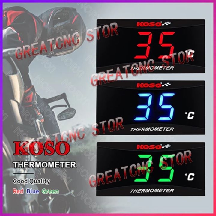 KOSO Cylinder Head Temperature Gauge Motorcycle LCD Digital Screen Sensor SAMCI Universal Cylinder Temp Gauges