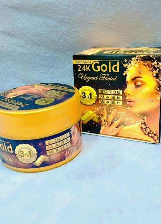 Soft Shine 24K Gold 3-in-1 Facial kit 
24K Gold Urgent Facial Scrub, Mask & Wash
Golden Glow 24K Facial Pack
24K Gold Instant Facial Care
Soft Shine Gold Glow 3-in-1 Skin Solution