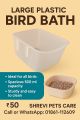 Versatile Plastic Feeding & Bathing Bowl for All Birds. 