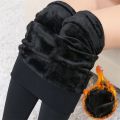 Women Winter Thermal Warm Thick Pantyhose Fluff Lined Stretch Slim Leggings Pants. 