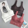 Padded Sports Bra Workout Crop Top For Girls. 