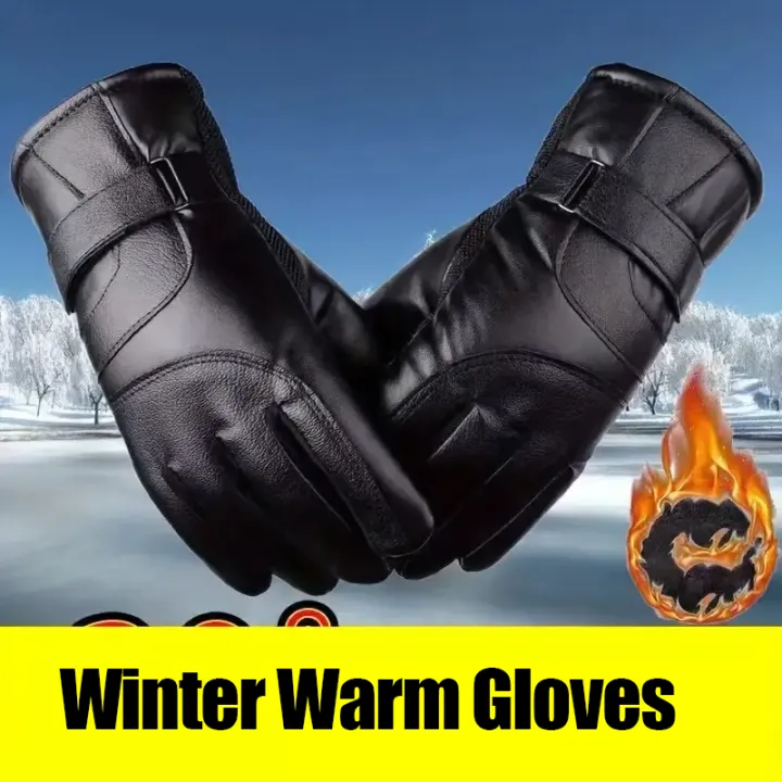 1%20Pair%20Winter%20Cycling%20Leather%20Motorcycle%20Cotton%20Gloves%20Black%20Thick%20Velvet%20Cold%20Resistant%20And%20Windproof%20Cycling%20Cotton%20Gloves%20-%20Image%206