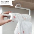 Toilet Paper Holder Kitchen Self-Adhesive Towel Holder Toilet Paper Holder Bathroom Accessories Cabinet Paper Roll Shelf Tissue Storage Hanger 1pcs Holder (Color : White 11 inches ). 