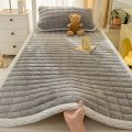 Milk Velvet Mattress Pad Soft Breathable Bedding Protector Queen Size Comfortable Quilted Top Mattress Cover. 