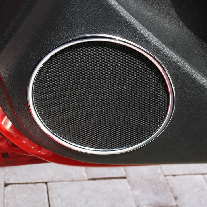 Car-styling 4pcs/set car trim ring stickers door speaker decoration frame cover Case For KIA K2 Rio 2009-2016