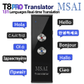 MSAI T8 PRO Translator 131 Languages Voice Translation Bluetooth 5.1 Two Way Real Time Portable Translate for Business travel.