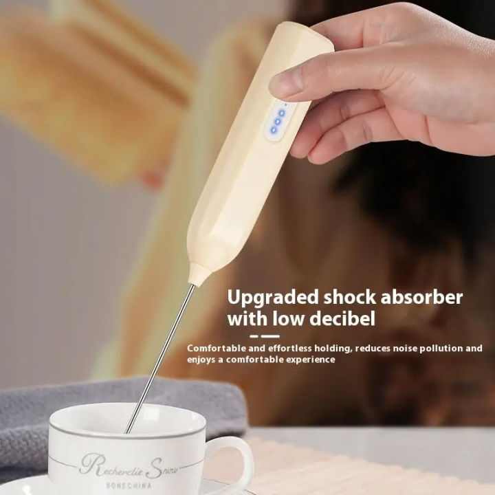 USB electric milk frother, handheld milk coffee machine, 3-speed wireless egg beater, kitchen mixer, multifunctional food mixer