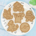 8pcs/Set Pokemon Pikachu Cookie Mould 3D Pressable Biscuit Mold Kitchen Baking Supplies Cartoon Anime DIY Baking Tools Kids Toys. 