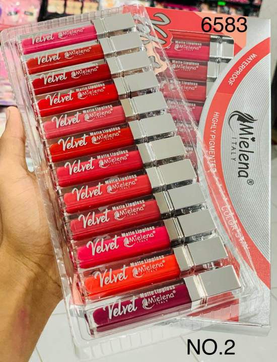 Mielena Velvet Matte 12PCs Vault Lipgloss (Setting 02)