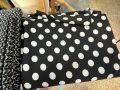 polka dot unstitched linen, cotton and georgett fabric in different colours. 