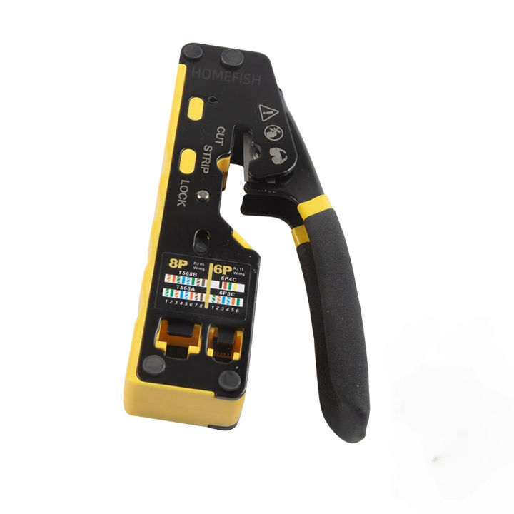 HOMEFISH%206088%20Multifunctional%20CRIMPER%20Through-Hole%20Wire%20Crimper%208P6P%20Dual-Use%20Pliers%20for%20RJ45%20Punch-Down%20RJ45%20Crystal%20Head%20-%20Image%207