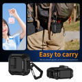 Magnetic Automatic Switch Earphone Cover For Airpods Pro 2 4 ANC Case Full Body Protection Shockproof With Hook Phone Holder Box.